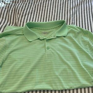 Lime Green Striped BCG Golf Polo MEDIUM